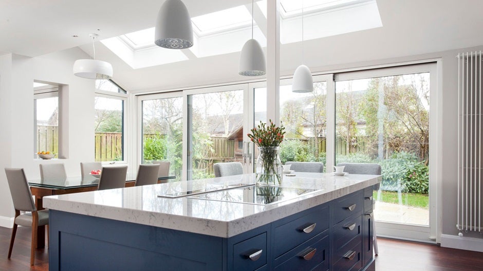 VELUX skylights for kitchen and cooking area white finish